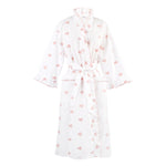 NANCY COTTON RUFFLE EMBROIDERED ROBE - Lenora
