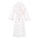 NANCY COTTON RUFFLE EMBROIDERED ROBE - Lenora