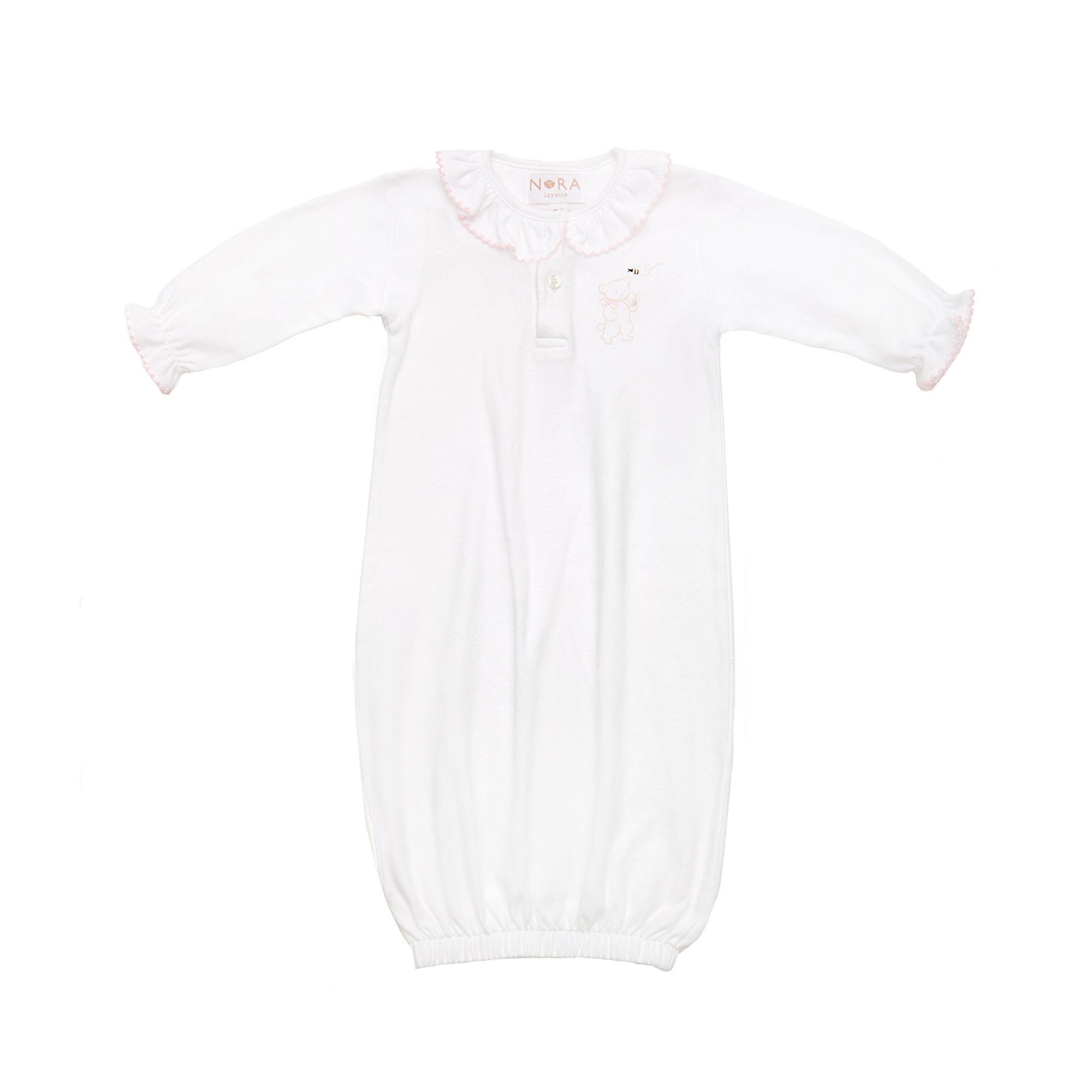 BABY TEDDY BEAR COTTON KNIT SACK - Lenora