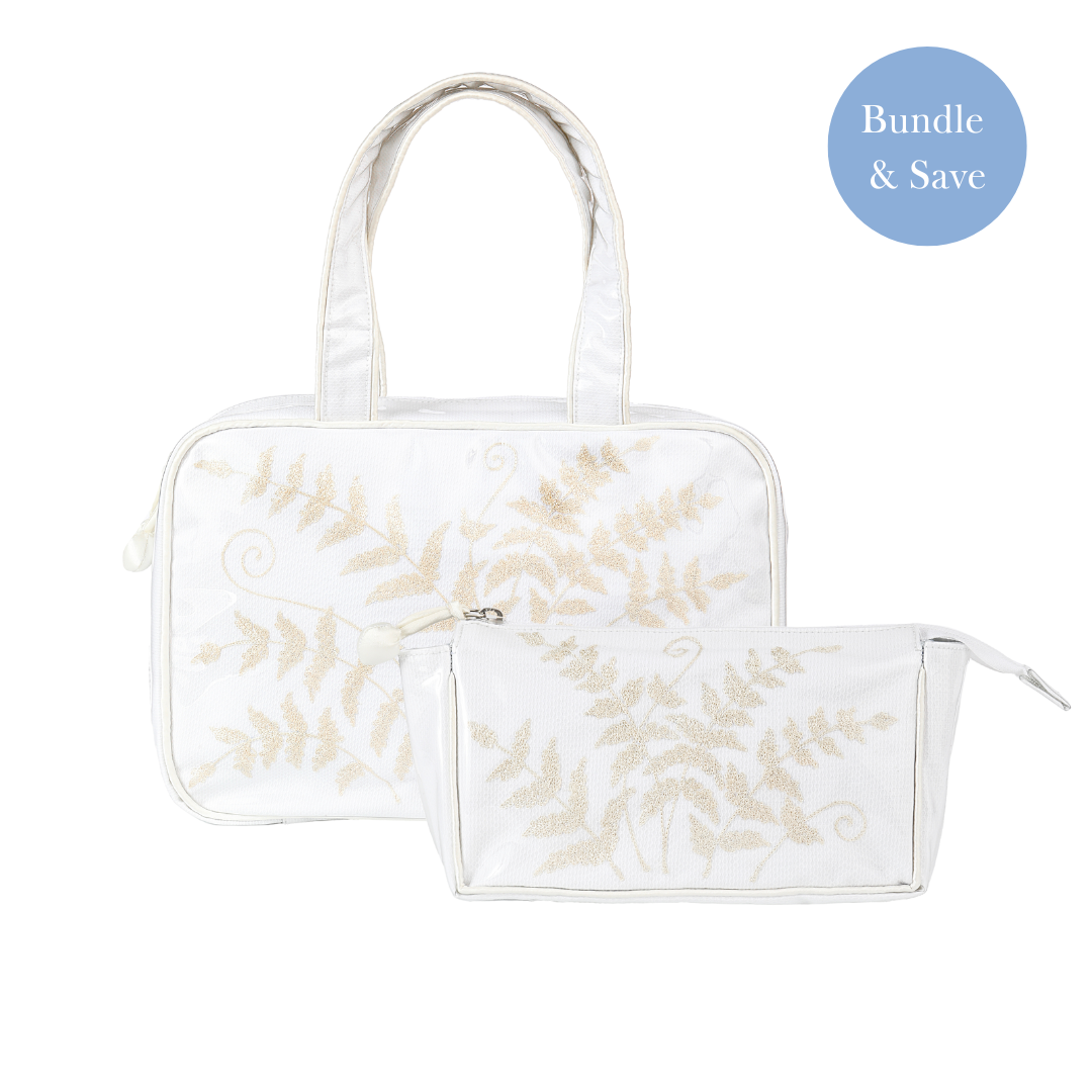 FERN HANGING BAG BUNDLE IN IVORY - Lenora
