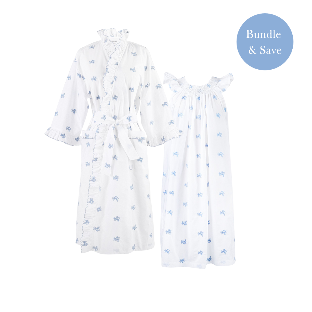 NANCY EMBROIDERED NIGHTGOWN BUNDLE - Lenora