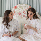 NANCY COTTON EMBROIDERED LONG SLEEVE NIGHTGOWN - Lenora