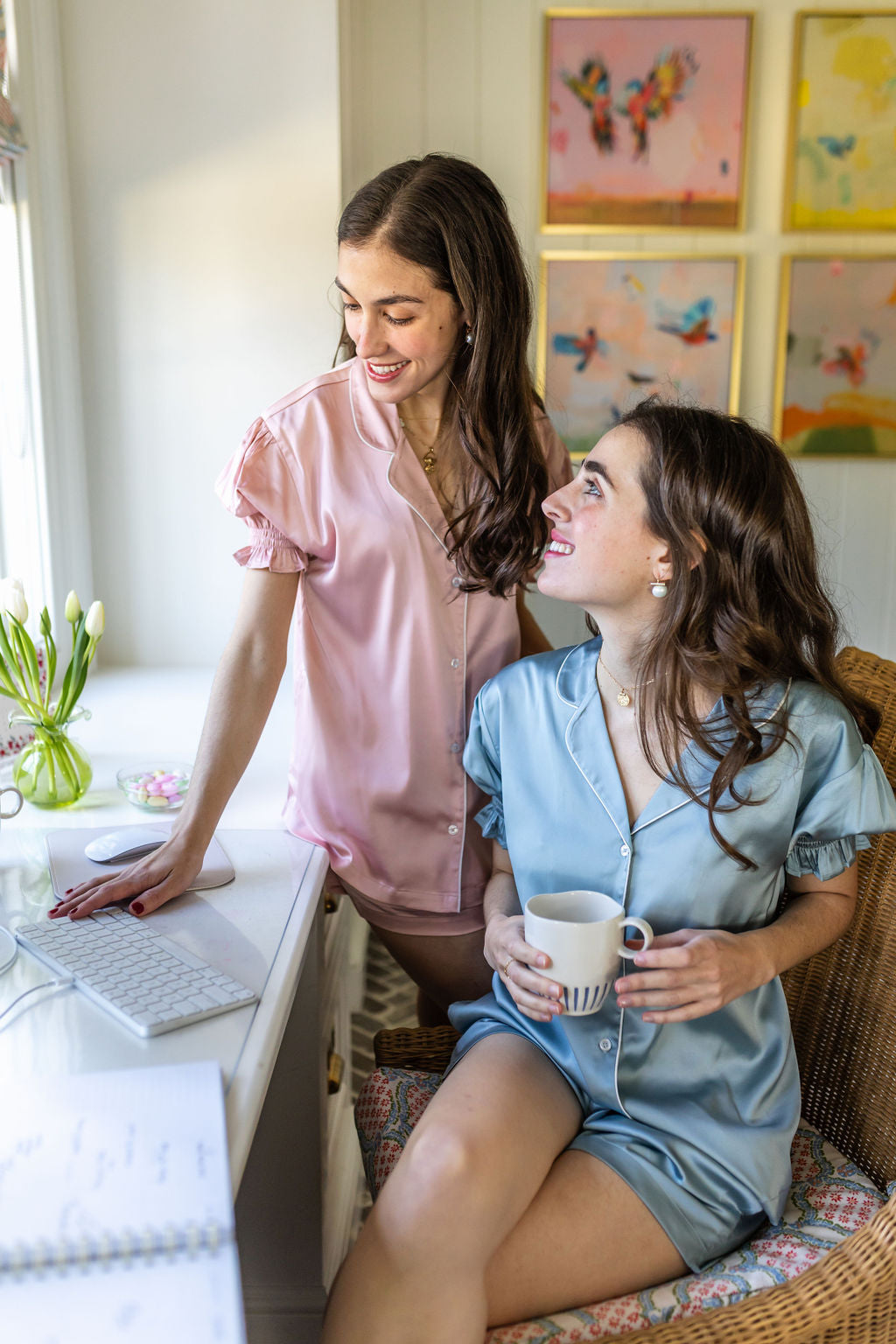 CHLOE SATIN SHORT PAJAMAS - Lenora