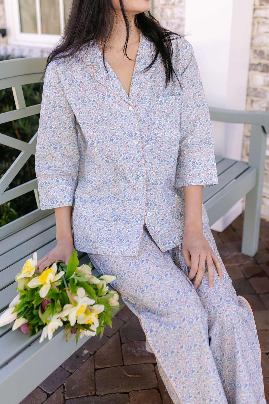 CLASSIC COTTON PAJAMAS IN FRENCH FLORAL - Lenora
