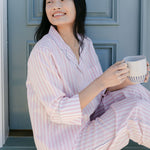 CLASSIC COTTON STRIPED CAPRI PAJAMAS - Lenora