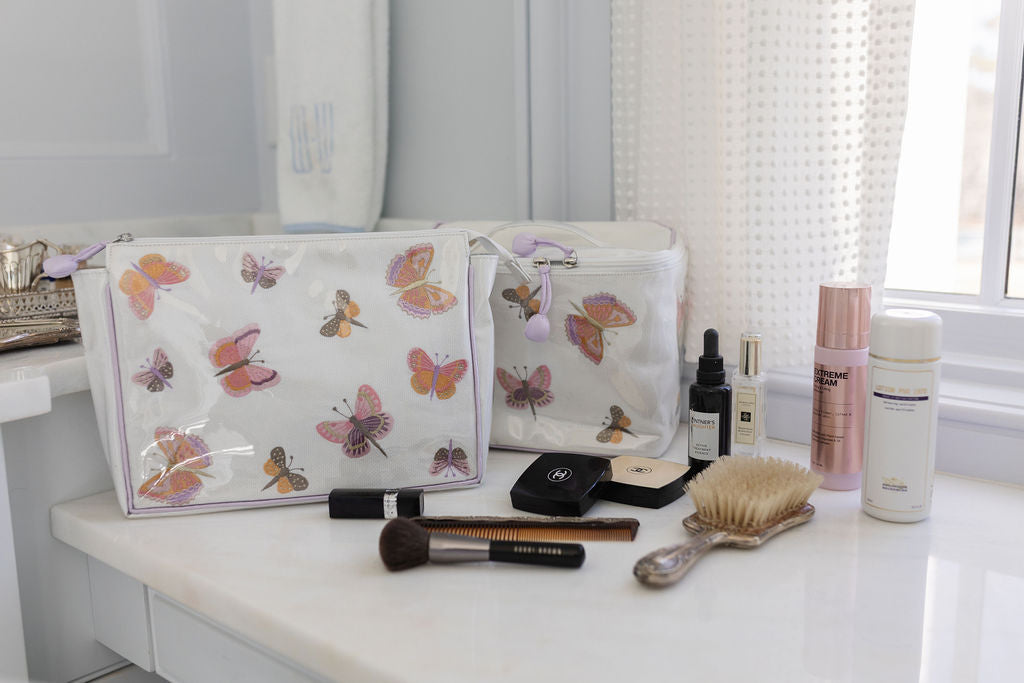 BUTTERFLY LARGE MAKEUP BAG - Lenora