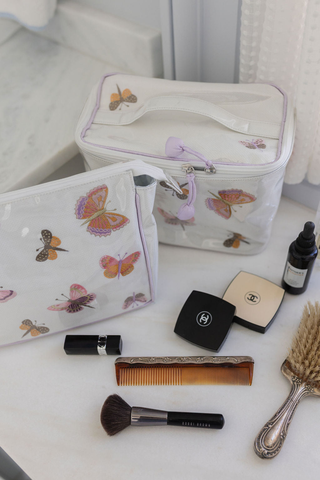 BUTTERFLY LARGE MAKEUP BAG - Lenora