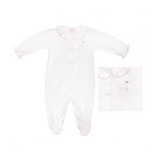 BABY TEDDY BEAR COTTON KNIT FOOTIE - Lenora