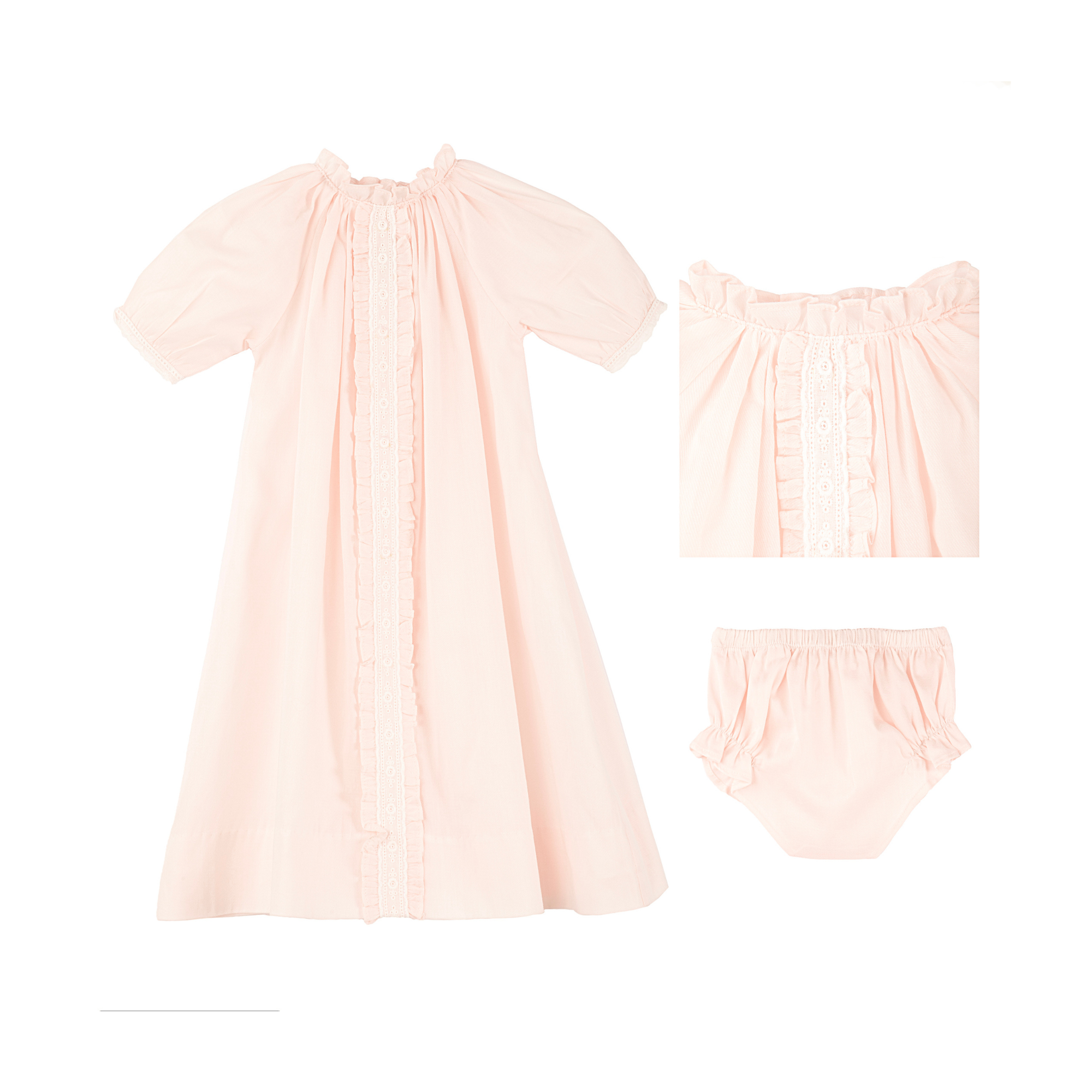 BABY EYELET COTTON DAYGOWN - Lenora