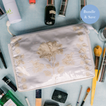 PEONY TRAIN CASE BUNDLE IN IVORY - Lenora