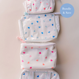 JOSIE HEART TRAIN CASE BUNDLE IN BLUE - Lenora