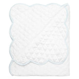 BABY HAND QUILTED SATIN BLANKET - Lenora