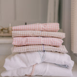 GINGHAM COTTON NIGHTSHIRT WITH RIC RAC TRIM - Lenora