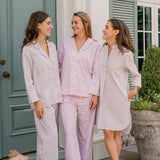 GINGHAM COTTON NIGHTSHIRT WITH RIC RAC TRIM - Lenora