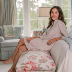 GINGHAM COTTON NIGHTSHIRT WITH RIC RAC TRIM - Lenora