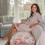 GINGHAM COTTON NIGHTSHIRT WITH RIC RAC TRIM - Lenora
