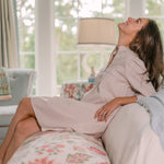 GINGHAM COTTON NIGHTSHIRT WITH RIC RAC TRIM - Lenora