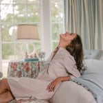 GINGHAM COTTON NIGHTSHIRT WITH RIC RAC TRIM - Lenora