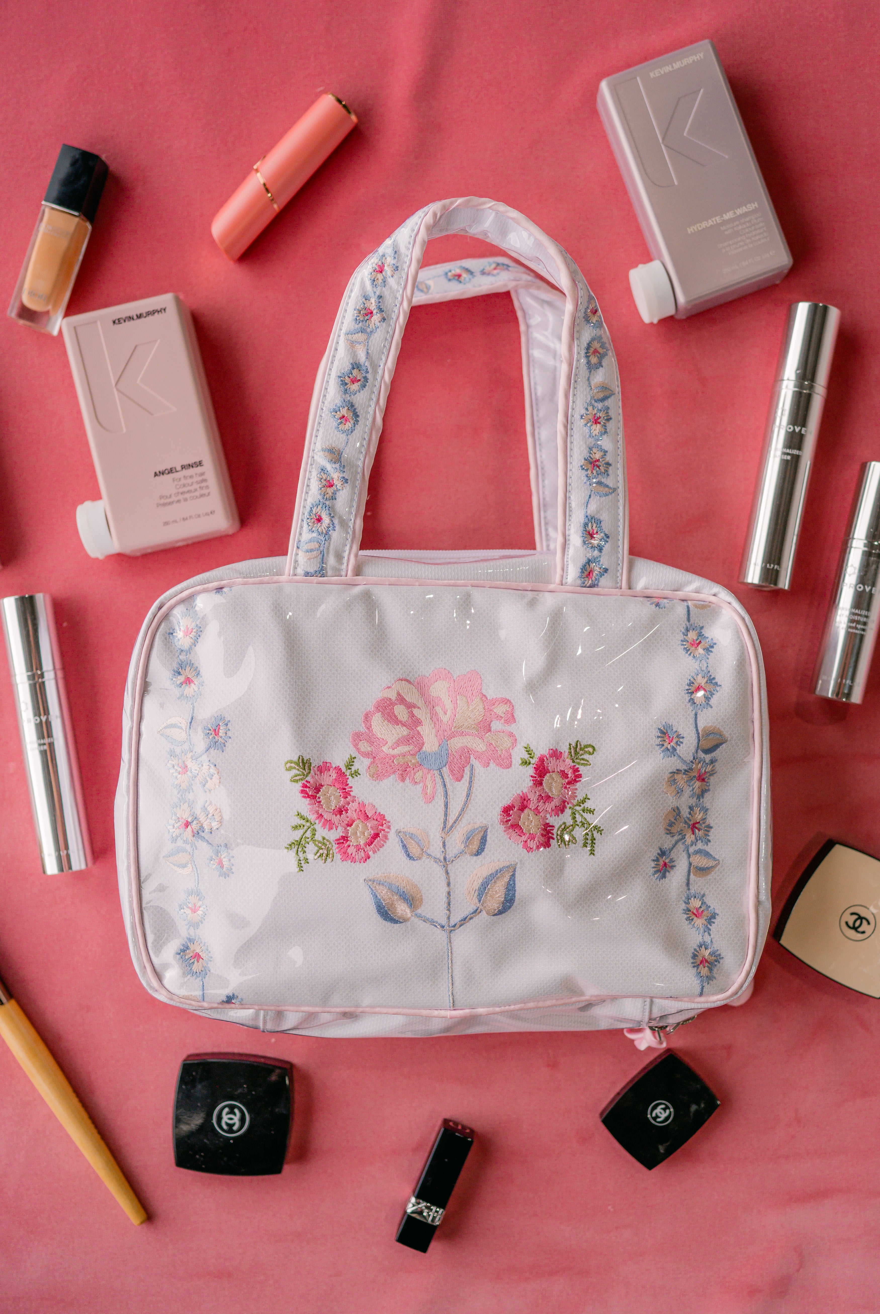 PEONY HANGING COSMETIC BAG - Lenora