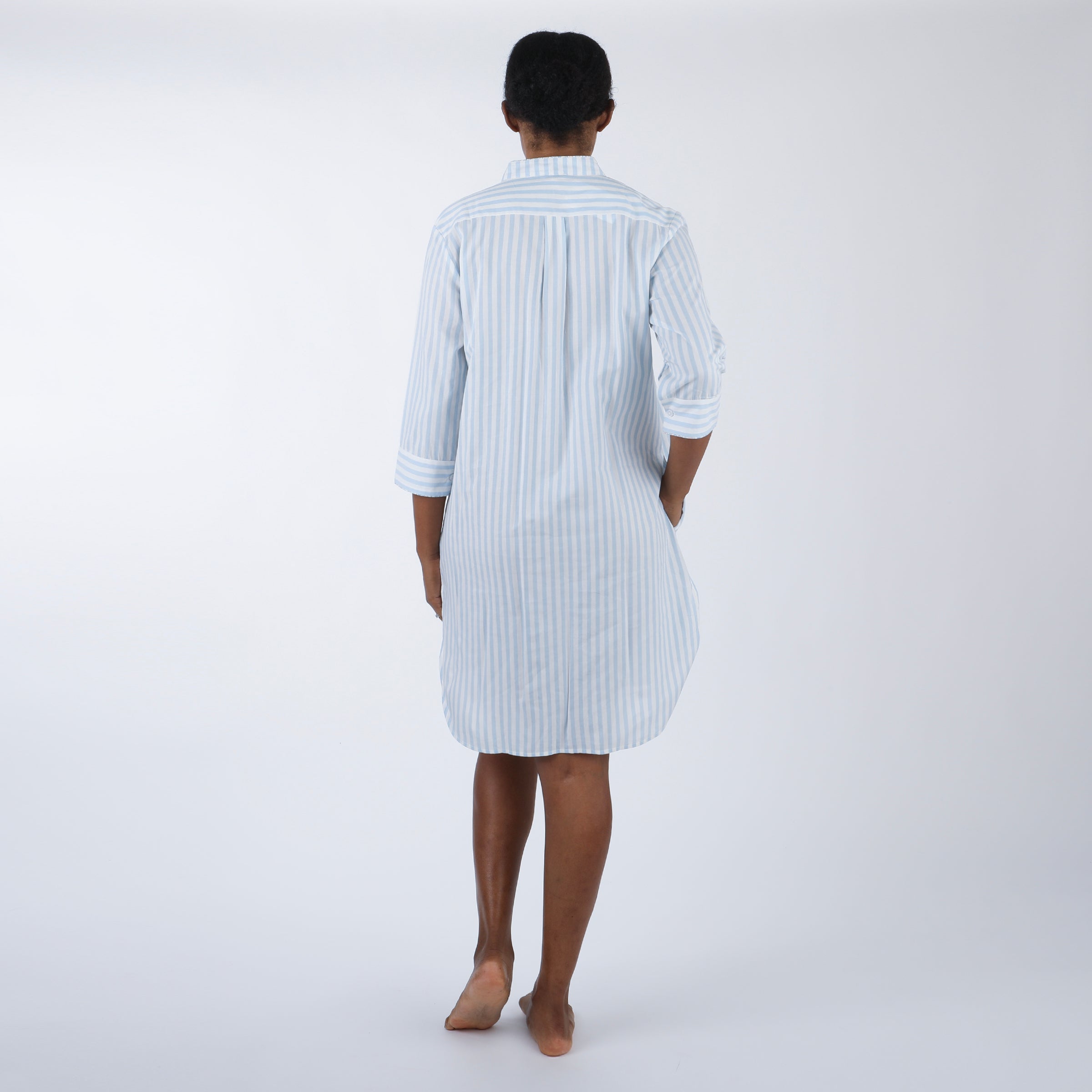 CLASSIC COTTON STRIPED NIGHTSHIRT - Lenora