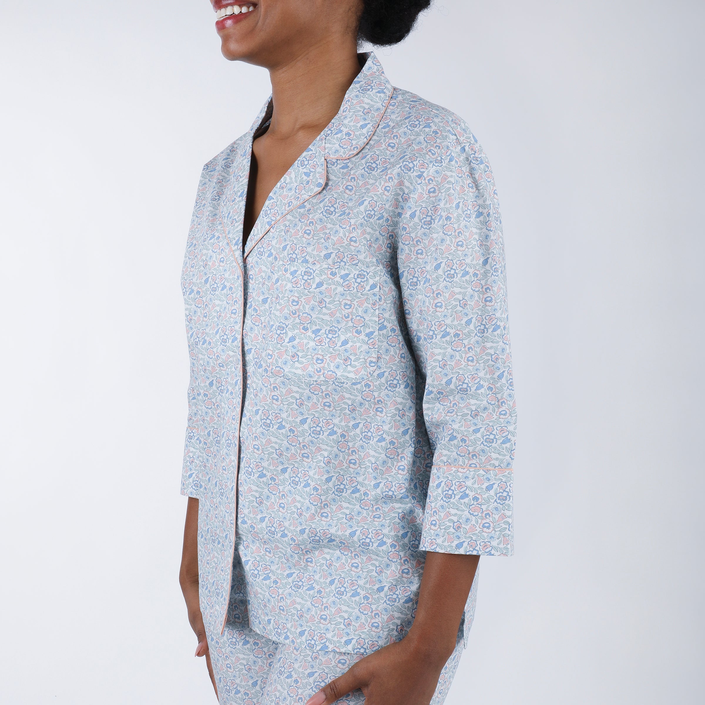 CLASSIC COTTON PAJAMAS IN FRENCH FLORAL - Lenora