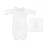BABY TEDDY BEAR COTTON KNIT SACK - Lenora