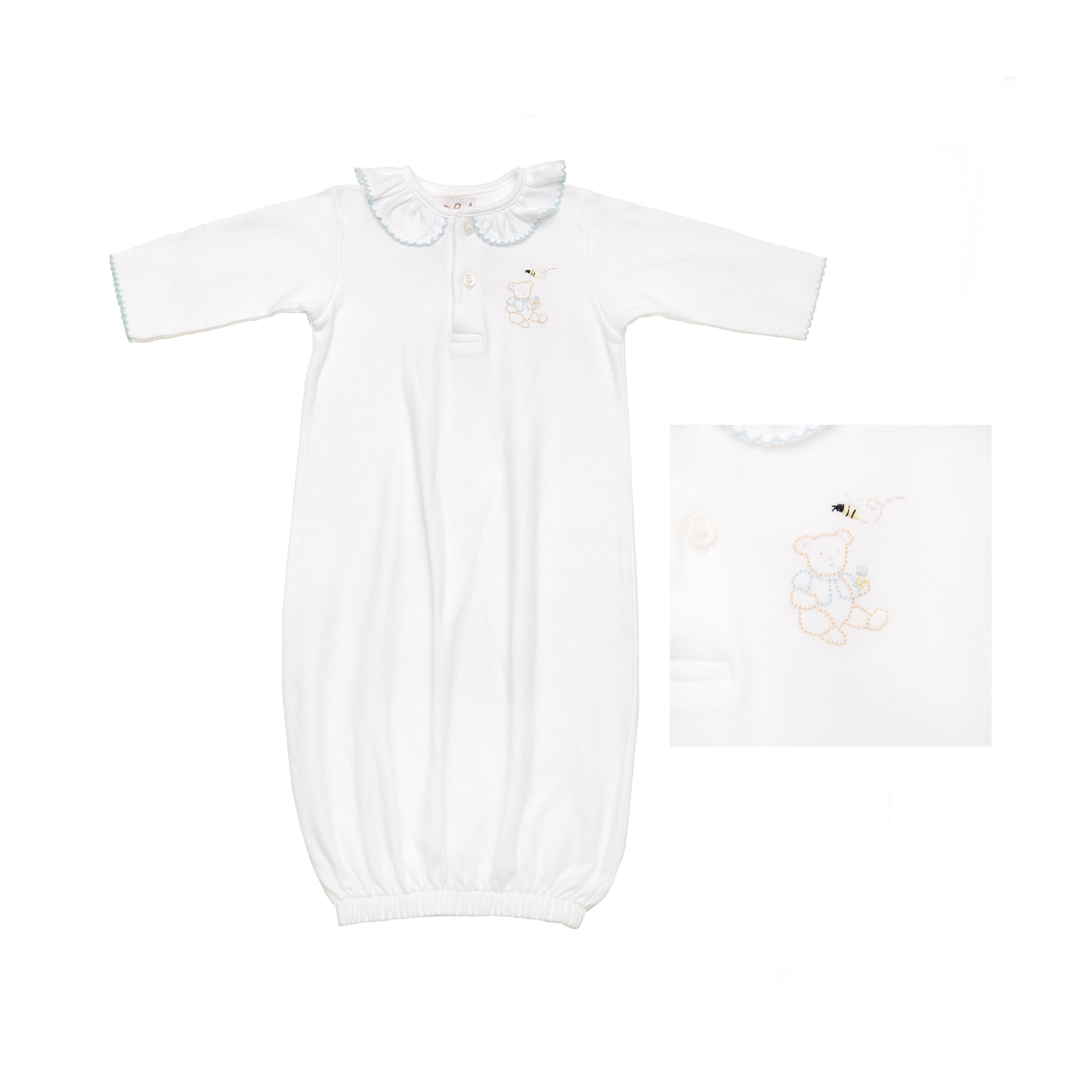 BABY TEDDY BEAR COTTON KNIT SACK - Lenora