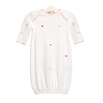 BABY JOSIE HEART COTTON KNIT SACK - Lenora