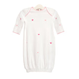 BABY JOSIE HEART COTTON KNIT SACK - Lenora