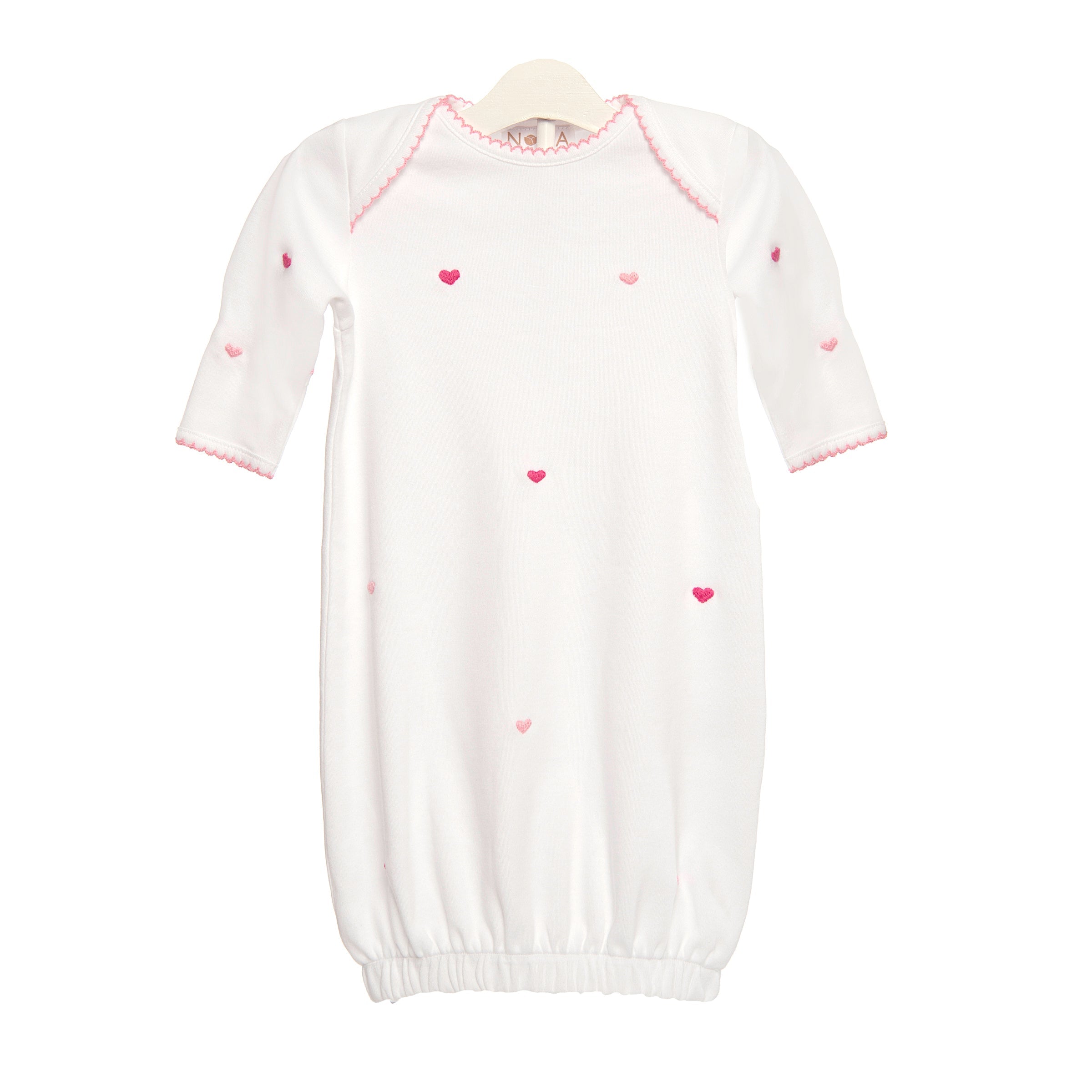 BABY JOSIE HEART COTTON KNIT SACK - Lenora