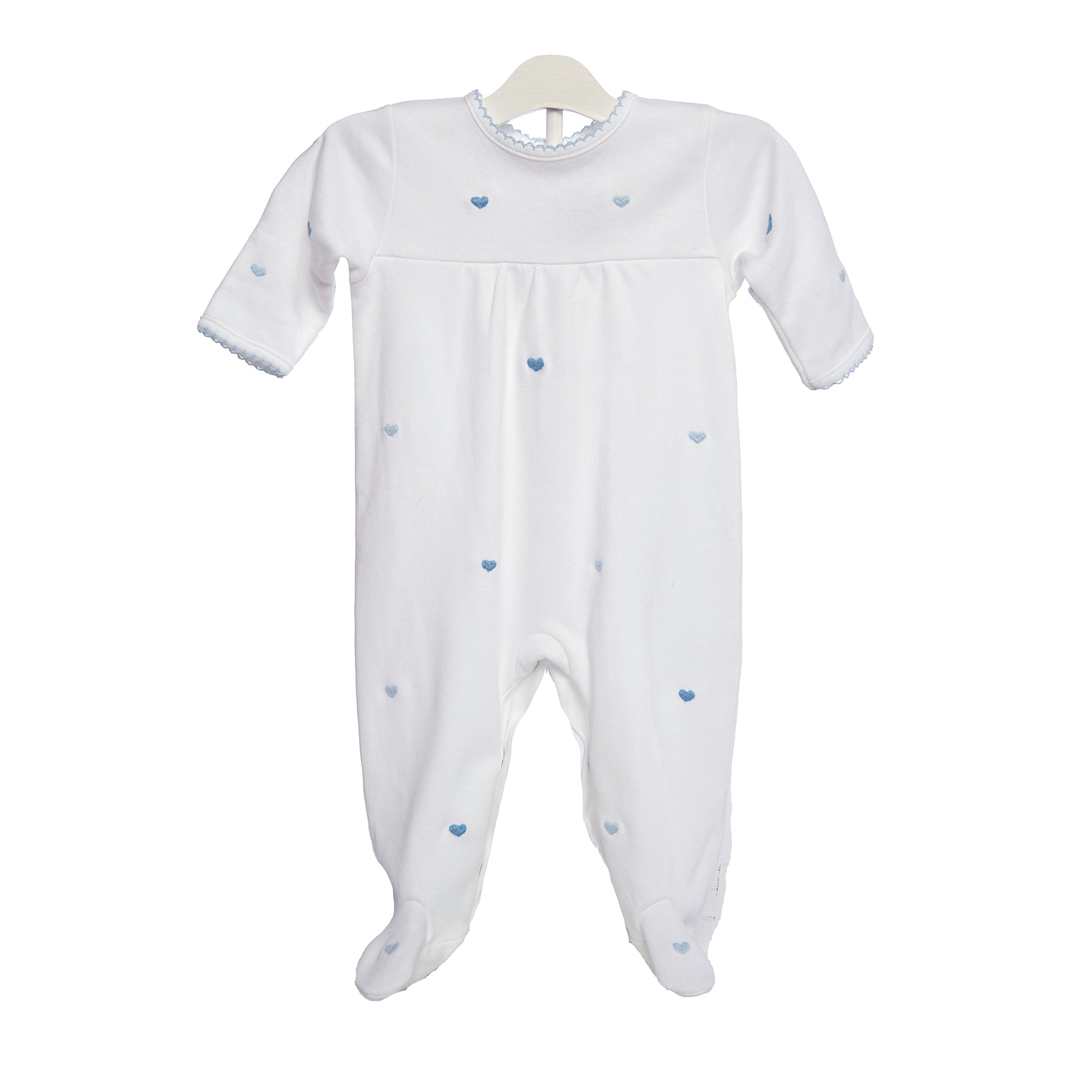 BABY JOSIE HEART COTTON KNIT FOOTIE - Lenora