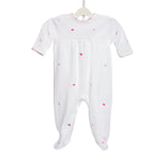 BABY JOSIE HEART COTTON KNIT FOOTIE - Lenora