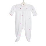 BABY JOSIE HEART COTTON KNIT FOOTIE - Lenora