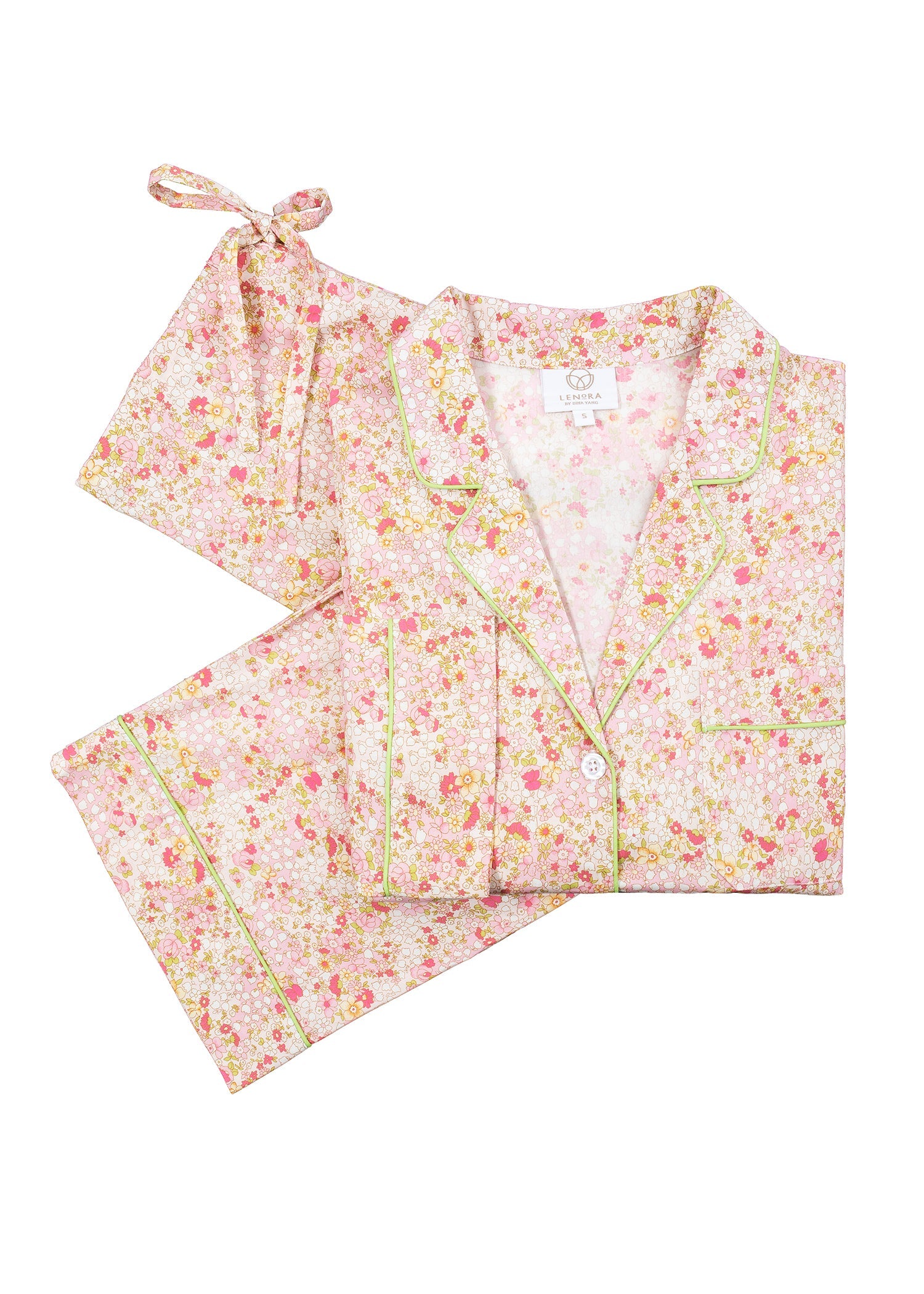CLASSIC COTTON PAJAMAS IN PINK LIBERTY FLORAL - Lenora