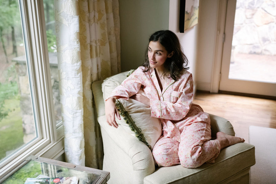 CLASSIC COTTON PAJAMAS IN PINK LIBERTY FLORAL