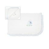 BABY LAMB & BEE COTTON STROLLER BLANKET - Lenora