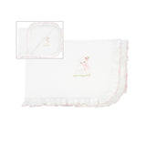 BABY LAMB & BEE COTTON STROLLER BLANKET - Lenora