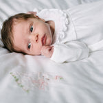 BABY LAMB & BEE COTTON STROLLER BLANKET - Lenora