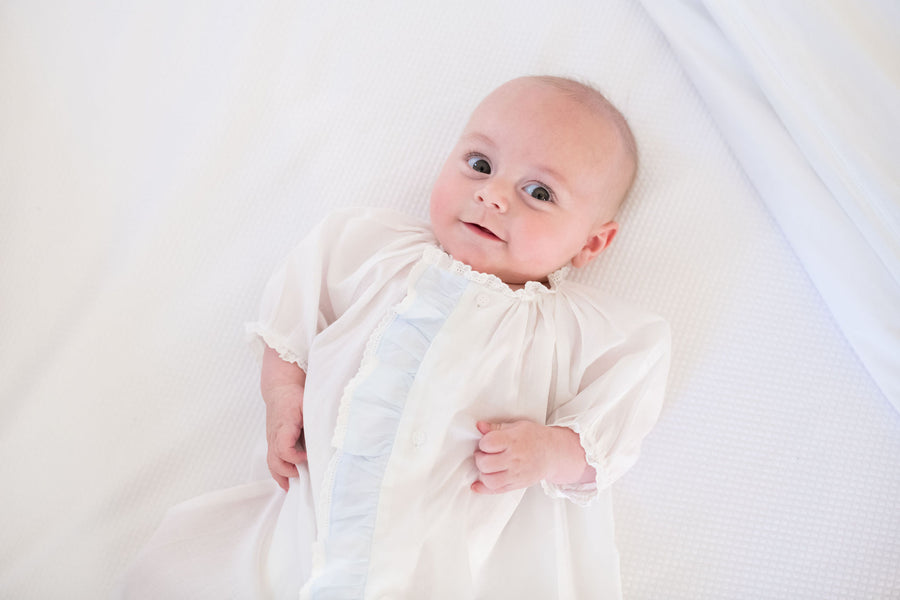BABY CLASSIC RUFFLE COTTON DAYGOWN - Lenora