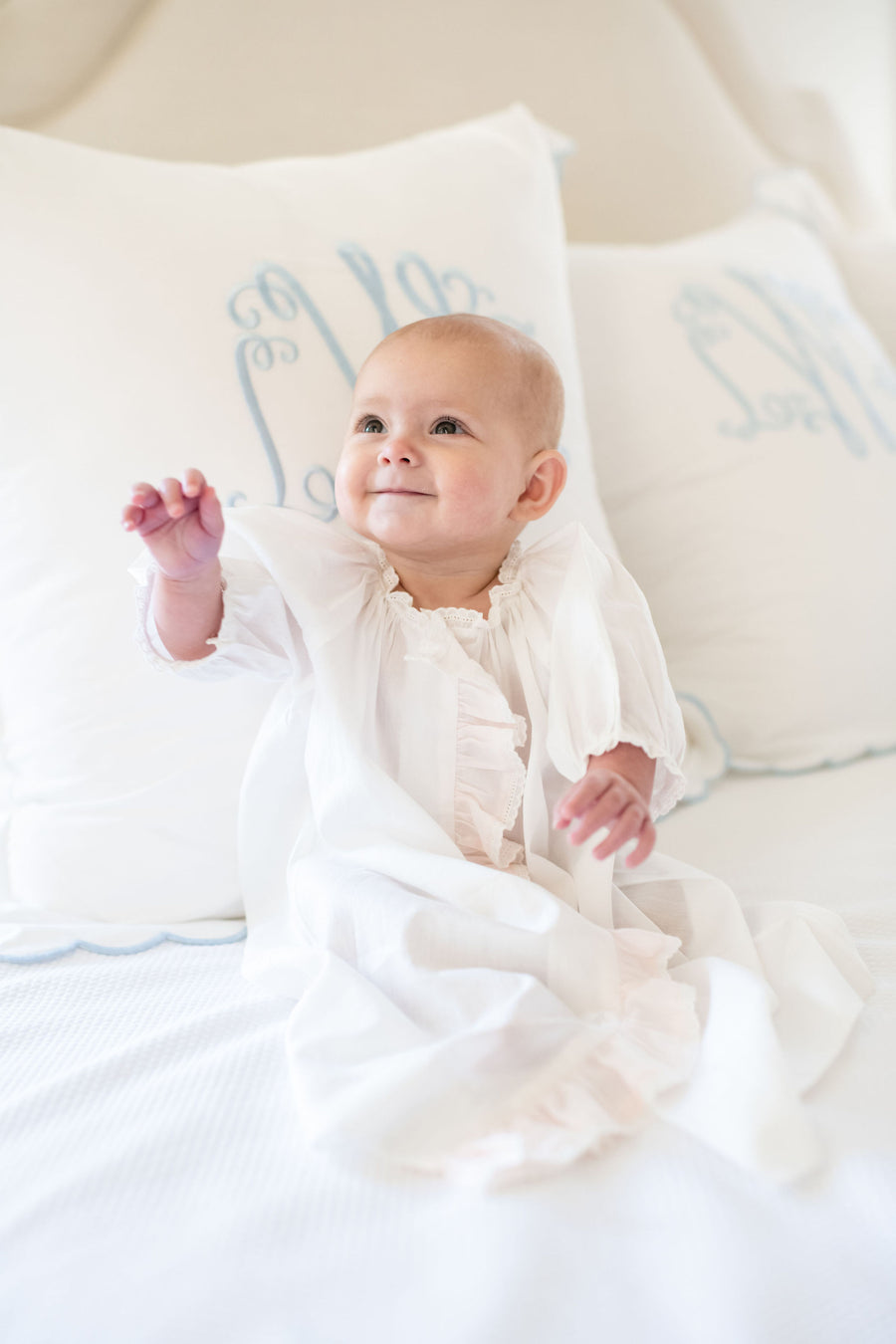 BABY CLASSIC RUFFLE COTTON DAYGOWN - Lenora