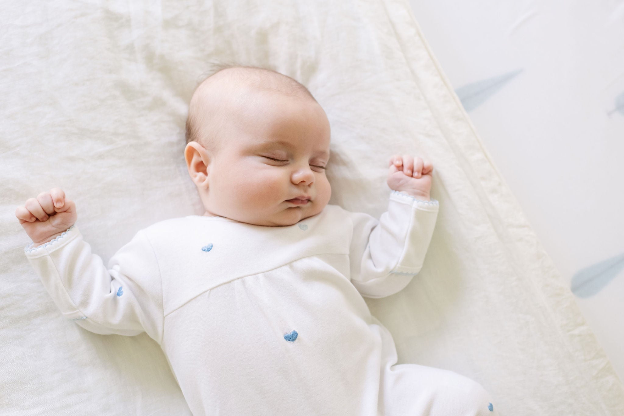 BABY JOSIE HEART COTTON KNIT FOOTIE - Lenora