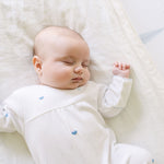 BABY JOSIE HEART COTTON KNIT FOOTIE - Lenora