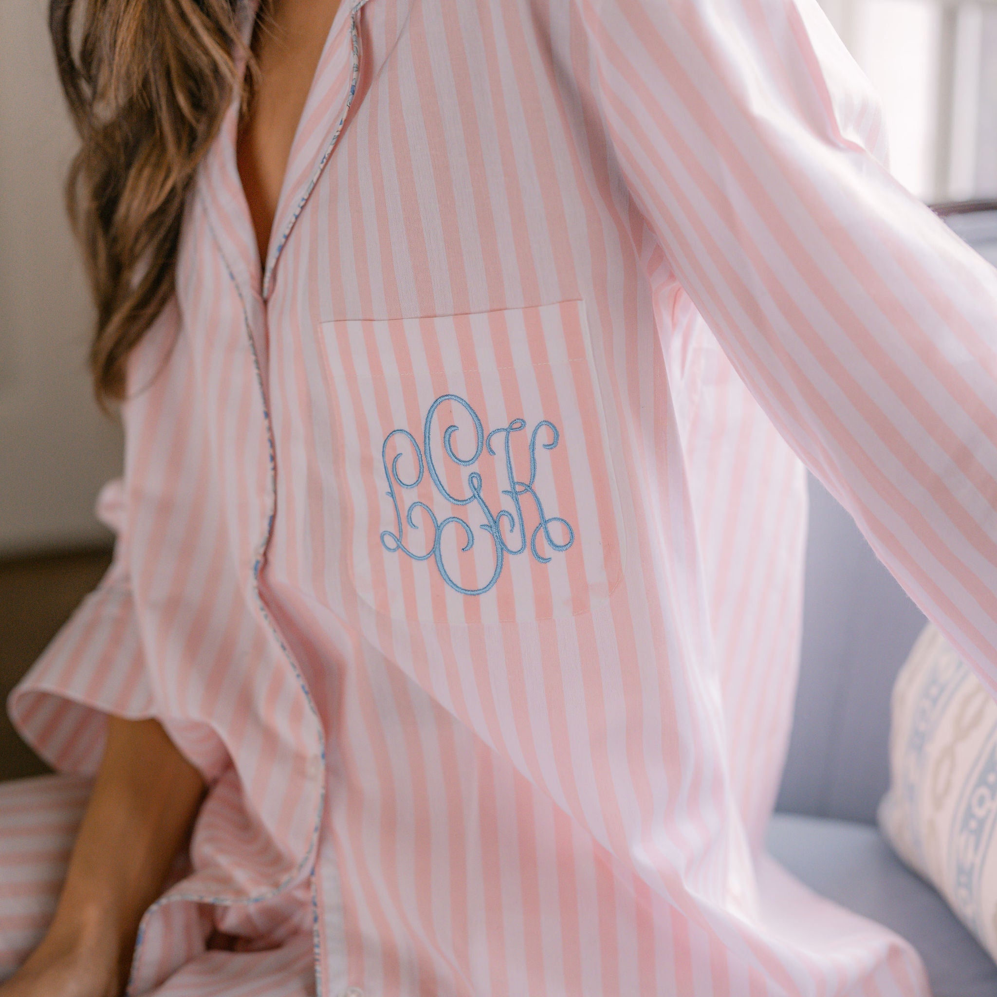 CLASSIC COTTON STRIPED CAPRI PAJAMAS - Lenora