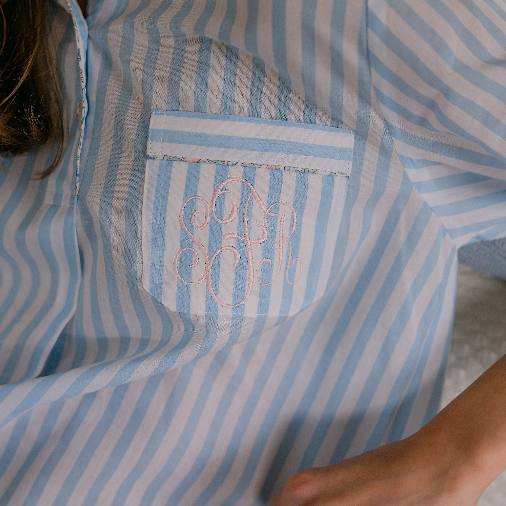 CLASSIC COTTON STRIPED NIGHTSHIRT - Lenora