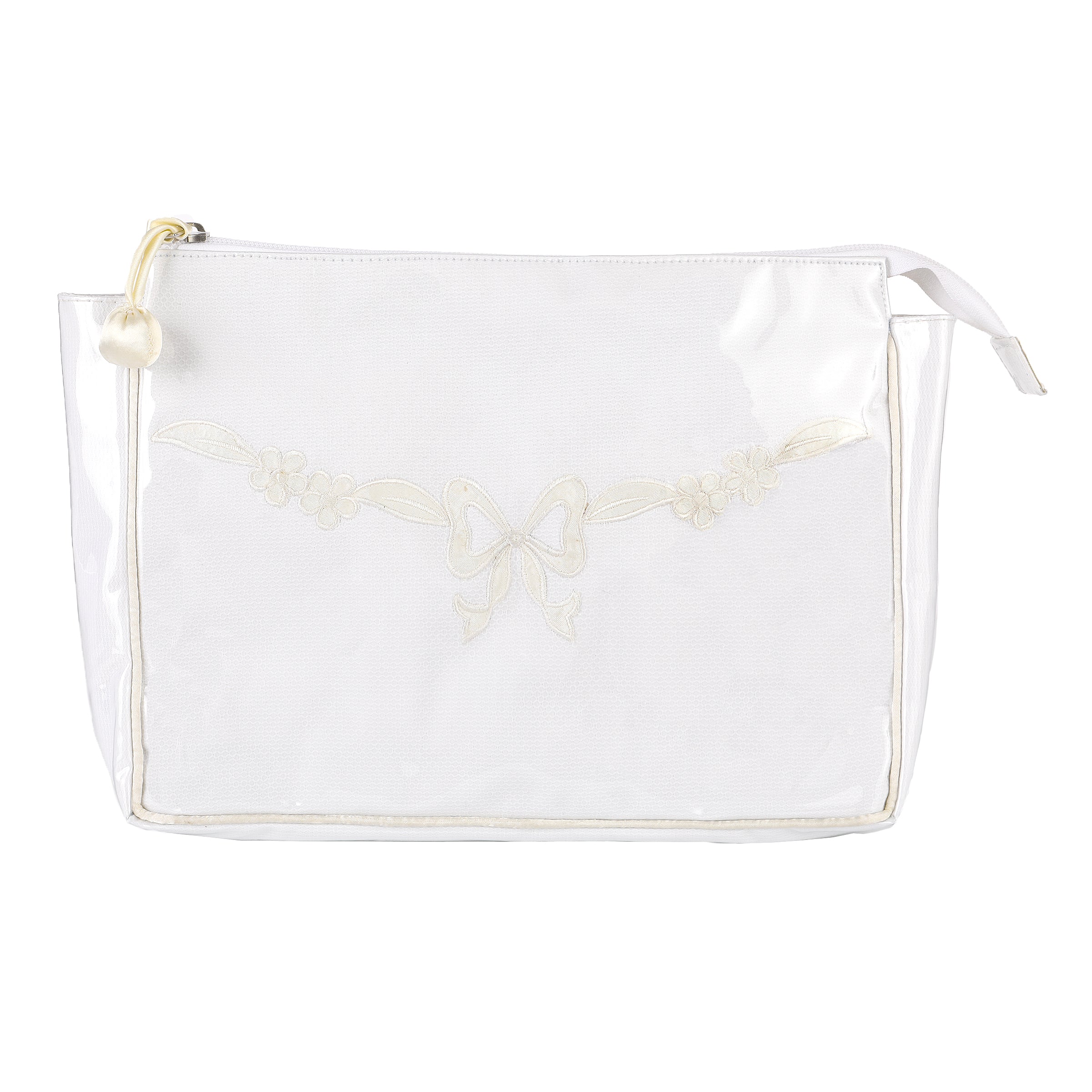 FLORAL BOW LARGE MAKEUP BAG - Lenora