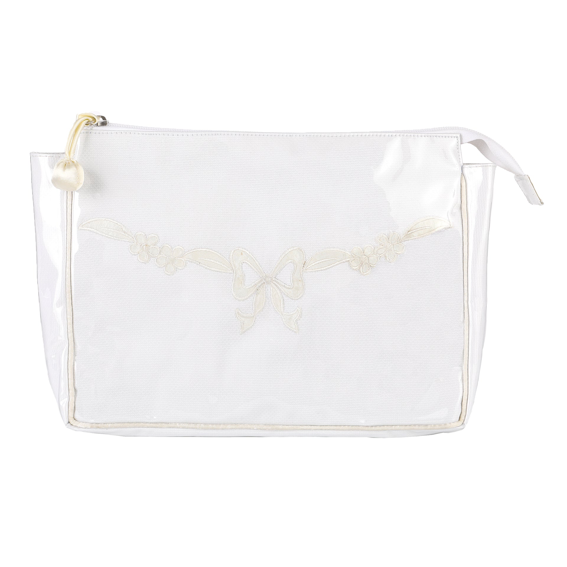 FLORAL BOW LARGE MAKEUP BAG