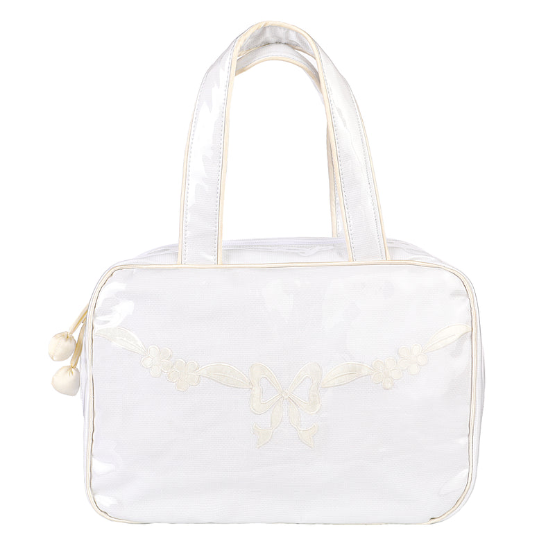 FLORAL BOW HANGING TRAVEL BAG - Lenora