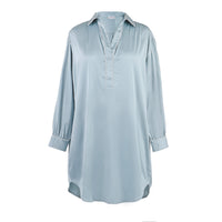 POP OVER CHLOE SATIN NIGHTSHIRT - Lenora