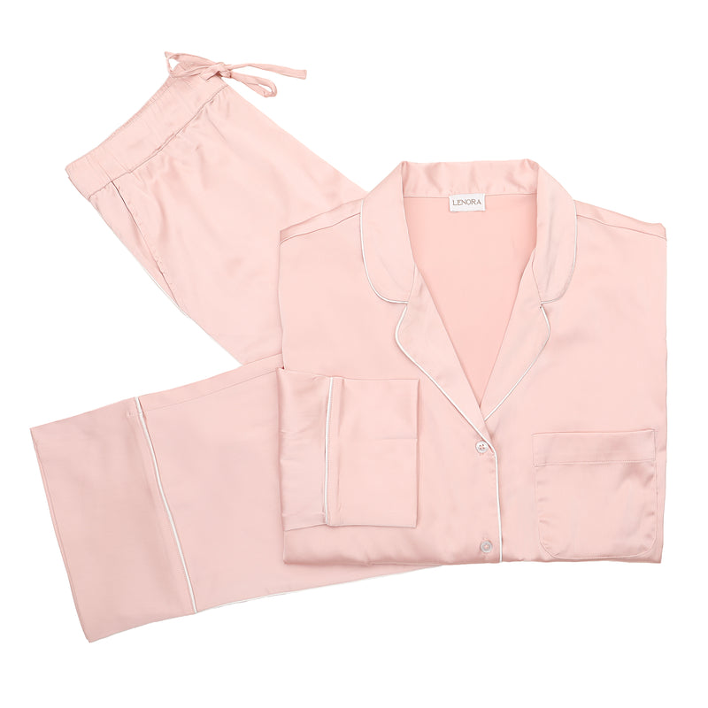 CLASSIC CHLOE SATIN PAJAMAS - Lenora