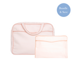 PINK QUILTED SATIN TRAVEL BUNDLE - Lenora